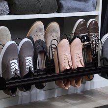 Shoe organizer without drawer front
